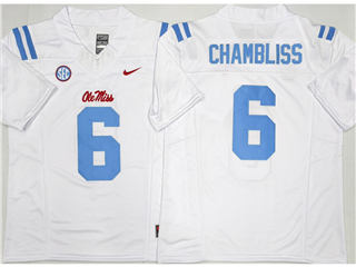 Ole Miss Rebels #6 Trinidad Chambliss White College Football F.U.S.E. Limited Jersey