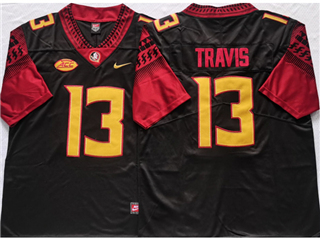 Florida State Seminoles #13 Jordan Travis Black College Football Jersey