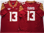 Florida State Seminoles #13 Jordan Travis Red College Football Jersey