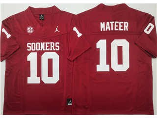 Oklahoma Sooners #10 John Mateer Red College Football F.U.S.E. Limited Jersey