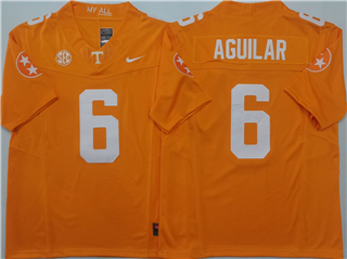 Tennessee Volunteers #6 Joey Aguilar Orange College Football F.U.S.E. Limited Jersey