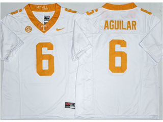 Tennessee Volunteers #6 Joey Aguilar White College Football F.U.S.E. Limited Jersey