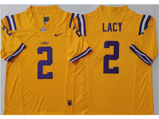 LSU Tigers #2 Kyren Lacy Yellow College Football F.U.S.E. Limited Jersey