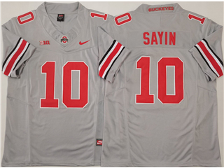 Ohio State Buckeyes #10 Julian Sayin Gray College Football F.U.S.E. Limited Jersey