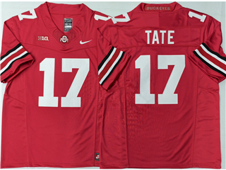 Ohio State Buckeyes #17 Carnell Tate Red College Football F.U.S.E. Limited Jersey