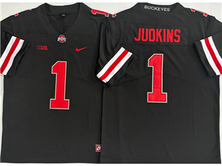 Ohio State Buckeyes #1 Quinshon Judkins Black College Football Jersey