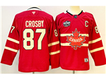 2025 4 Nations Face-Off Team Canada #87 Sidney Crosby Youth Red Hockey Jersey