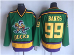 The Mighty Ducks #99 Adam Banks CCM Green Movie Jersey