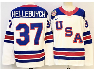 2026 Winter Olympics Team USA #37 Connor Hellebuyck White Hockey Jersey