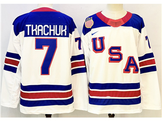 2026 Winter Olympics Team USA #7 Brady Tkachuk White Hockey Jersey