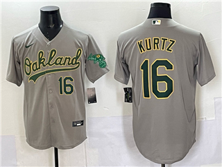 Oakland Athletics #16 Nick Kurtz Gray Limited Jersey