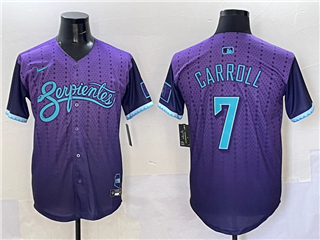 Arizona Diamondbacks #7 Corbin Carroll Purple 2025 City Connect Limited Jersey