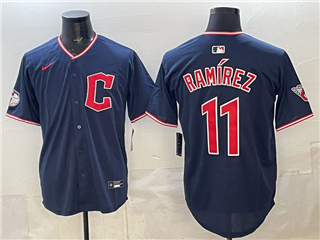 Cleveland Guardians #11 Jose Ramirez Navy Alternate Limited Jersey