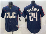Cleveland Guardians #24 Chase DeLauter Navy 2024 City Connect Limited Jersey