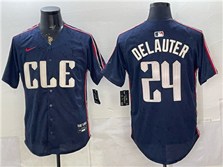 Cleveland Guardians #24 Chase DeLauter Navy 2024 City Connect Limited Jersey