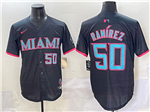 Miami Marlins #50 Agustin Ramirez Black 2025 City Connect Limited Jersey