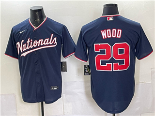 Washington Nationals #29 James Wood Navy Limited Jersey