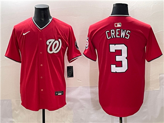 Washington Nationals #3 Dylan Crews Red Limited Jersey