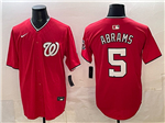 Washington Nationals #5 CJ Abrams Red Limited Jersey