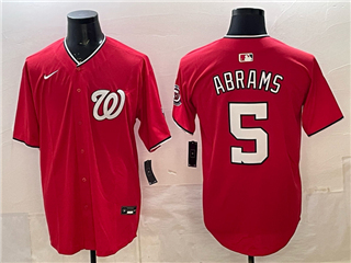 Washington Nationals #5 CJ Abrams Red Limited Jersey