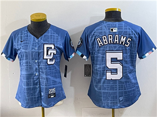 Washington Nationals #5 CJ Abrams Women's 2025 Blue City Connect Limited Jersey