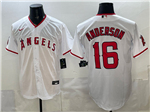 Los Angeles Angels #16 Garret Anderson White Limited Jersey