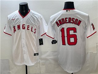 Los Angeles Angels #16 Garret Anderson White Limited Jersey
