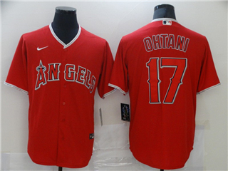Los Angeles Angels #17 Shohei Ohtani Red Cool Base Jersey