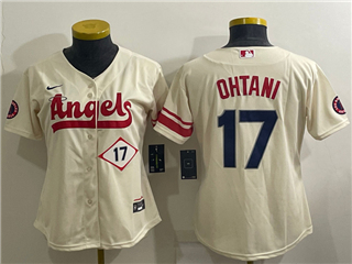 Los Angeles Angels #17 Shohei Ohtani Women's Cream 2022 City Connect Cool Base Jersey