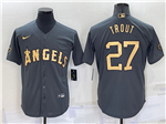 Los Angeles Angels #27 Mike Trout Charcoal 2022 MLB All-Star Game Cool Base Jersey