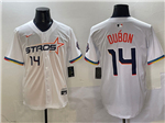 Houston Astros #14 Mauricio Dubon White 2025 City Connect Limited Jersey