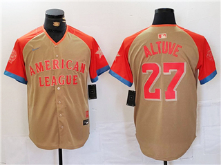 American League #27 Jose Altuve Cream 2024 MLB All-Star Game Limited Jersey