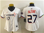 Houston Astros #27 Jose Altuve Women's White 2025 City Connect Limited Jersey