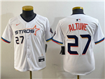 Houston Astros #27 Jose Altuve Youth White 2025 City Connect Limited Jersey