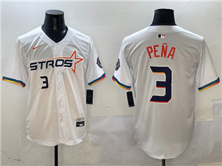 Houston Astros #3 Jeremy Pena White 2025 City Connect Limited Jersey