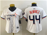 Houston Astros #44 Yordan Alvarez Women's White 2025 City Connect Limited Jersey