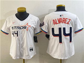 Houston Astros #44 Yordan Alvarez Women's White 2025 City Connect Limited Jersey