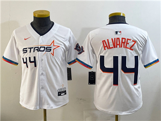 Houston Astros #44 Yordan Alvarez Youth White 2025 City Connect Limited Jersey