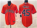 Houston Astros #45 Tatsuya Imai Orange Limited Jersey