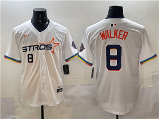 Houston Astros #8 Christian Walker White 2025 City Connect Limited Jersey