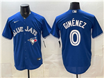 Toronto Blue Jays #0 Andres Gimenez Blue Limited Jersey