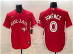Toronto Blue Jays #0 Andres Gimenez Canada Day Red Limited Jersey