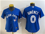 Toronto Blue Jays #0 Andres Gimenez Women's Blue Limited Jersey