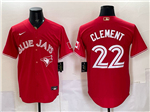 Toronto Blue Jays #22 Ernie Clement Canada Day Red Limited Jersey