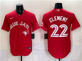Toronto Blue Jays #22 Ernie Clement Canada Day Red Limited Jersey