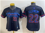 Toronto Blue Jays #22 Ernie Clement Women's Black 2024 City Connect Limited Jersey