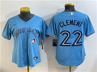 Toronto Blue Jays #22 Ernie Clement Women's Powder Blue Limited Jersey
