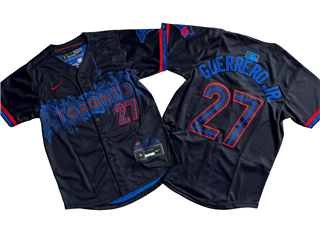 Toronto Blue Jays #27 Vladimir Guerrero Jr. Youth Black 2024 City Connect Limited Jersey