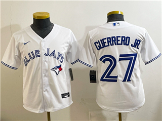 Toronto Blue Jays #27 Vladimir Guerrero Jr. Youth White Limited Jersey