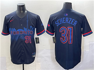 Toronto Blue Jays #31 Max Scherzer Black 2024 City Connect Limited Jersey